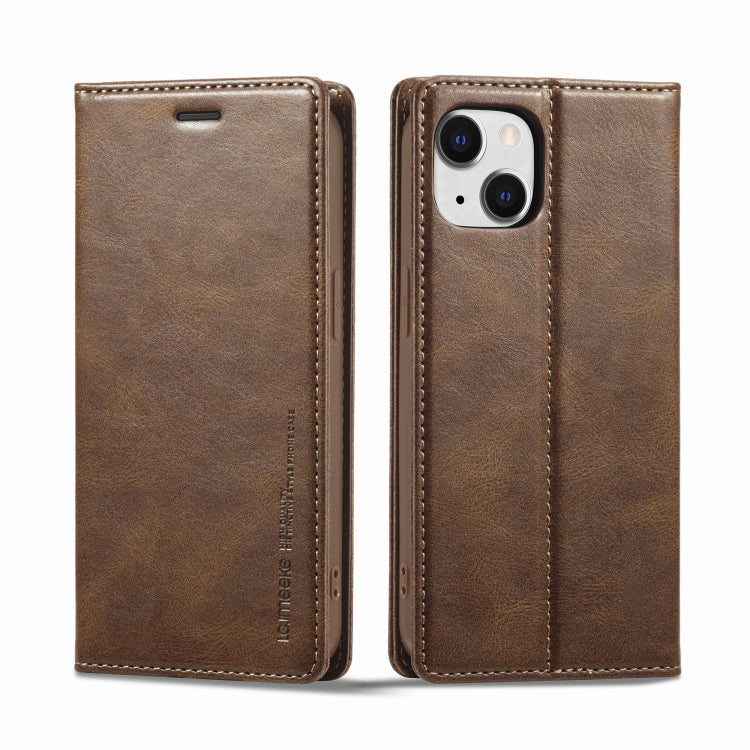 For iPhone 13 Mini LC.IMEEKE RFID Anti-theft Leather Phone Case