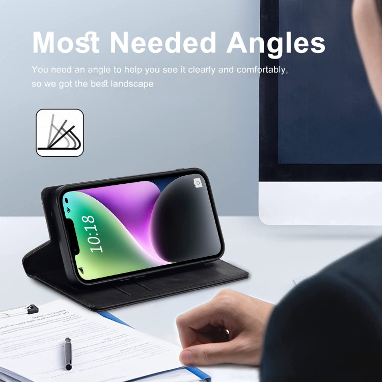 For iPhone 14 LC.IMEEKE RFID Anti-theft Leather Phone Case
