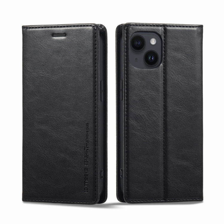 For iPhone 14 Plus LC.IMEEKE RFID Anti-theft Leather Phone Case