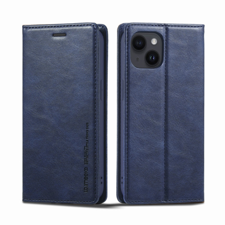 For iPhone 14 Plus LC.IMEEKE RFID Anti-theft Leather Phone Case