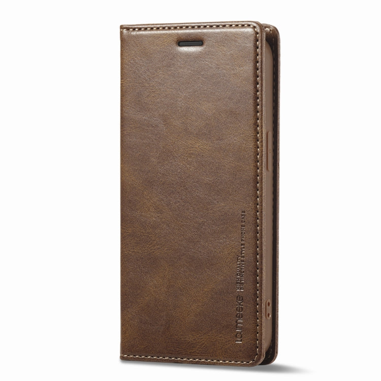 For iPhone 14 Plus LC.IMEEKE RFID Anti-theft Leather Phone Case