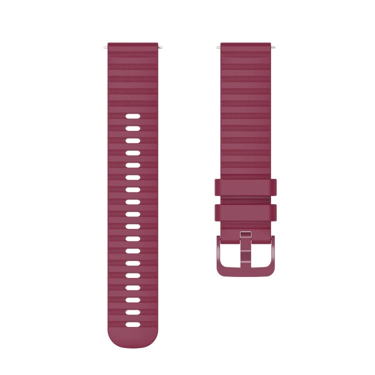 22mm Universal Wave Pockmark Texture Silicone Watch Band