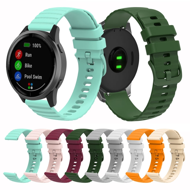 22mm Universal Wave Pockmark Texture Silicone Watch Band