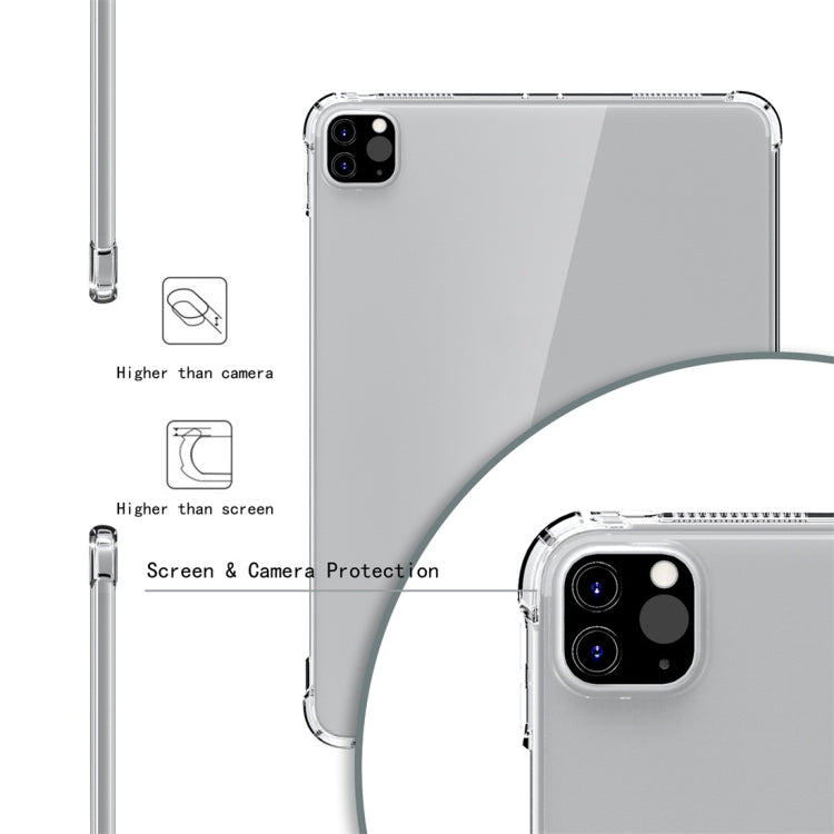 For iPad Pro 12.9 (2020) Shockproof Acrylic Transparent Protective Tablet Case
