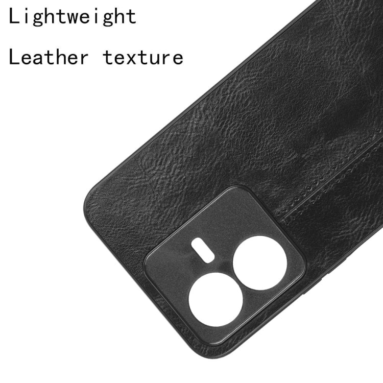 For vivo Y22 4G / Y22s 2022 Sewing Cow Pattern Skin PC + PU + TPU Case