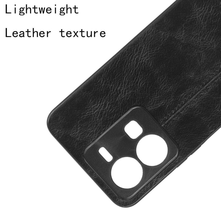 For vivo Y35 4G Sewing Cow Pattern Skin PC + PU + TPU Case