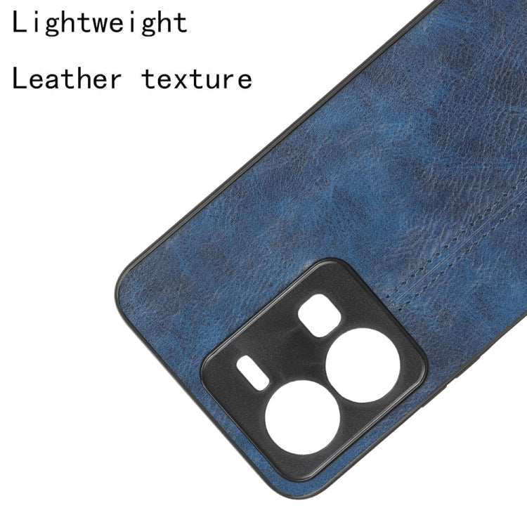 For vivo Y35 4G Sewing Cow Pattern Skin PC + PU + TPU Case