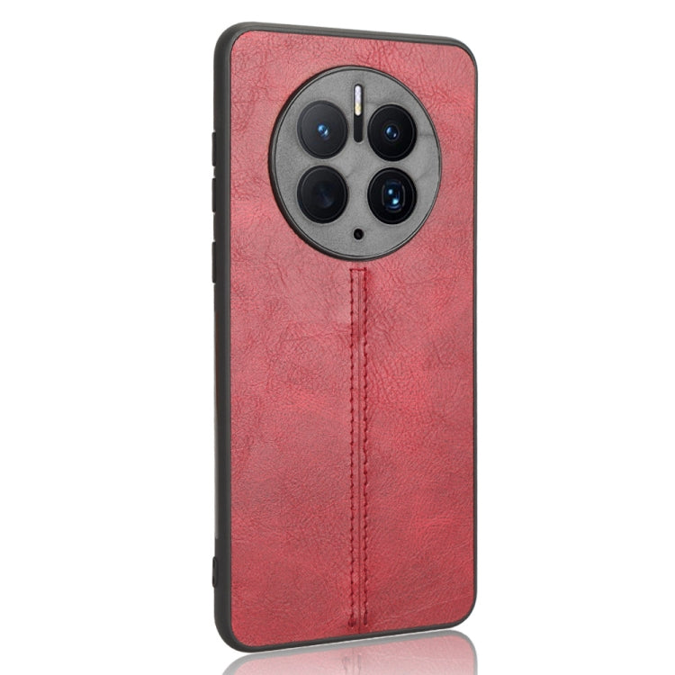 For Huawei Mate 50 Pro Sewing Cow Pattern Skin PC + PU + TPU Case
