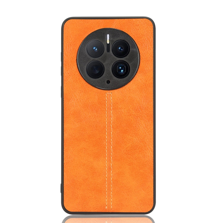 For Huawei Mate 50 Pro Sewing Cow Pattern Skin PC + PU + TPU Case