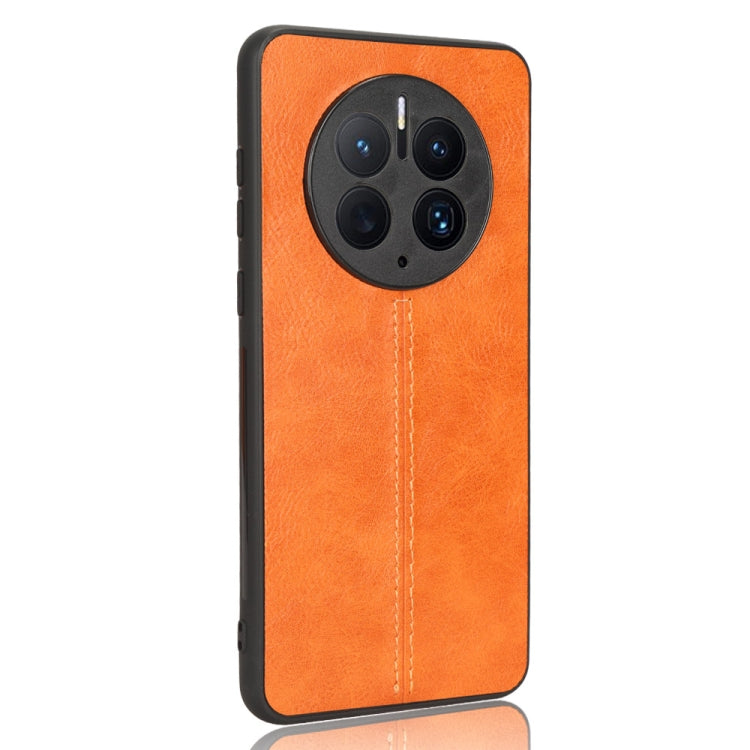 For Huawei Mate 50 Pro Sewing Cow Pattern Skin PC + PU + TPU Case