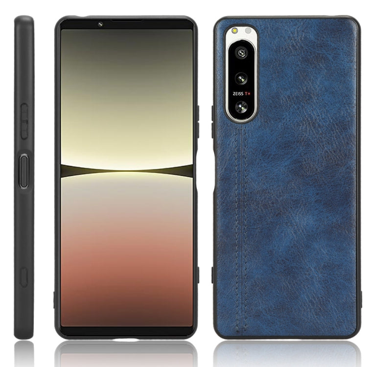 For Sony Xperia 5 IV Sewing Cow Pattern Skin PC + PU + TPU Case
