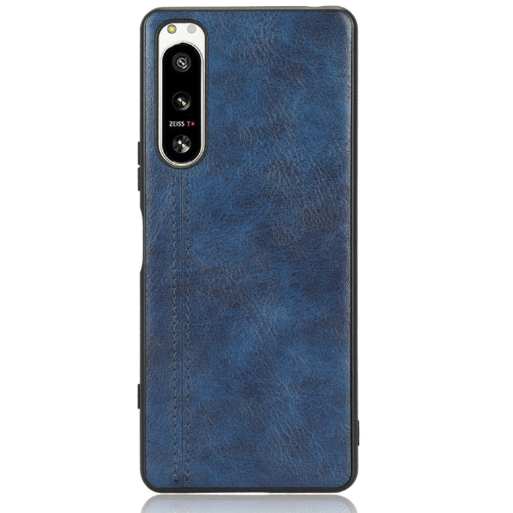 For Sony Xperia 5 IV Sewing Cow Pattern Skin PC + PU + TPU Case