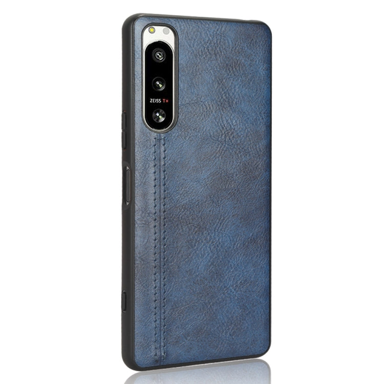 For Sony Xperia 5 IV Sewing Cow Pattern Skin PC + PU + TPU Case