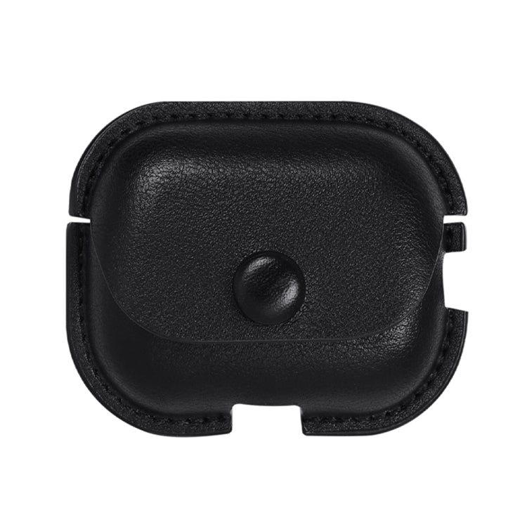 For AirPods Pro 2 Litchi Texture PU Leather Earphone Protective Case with Hook