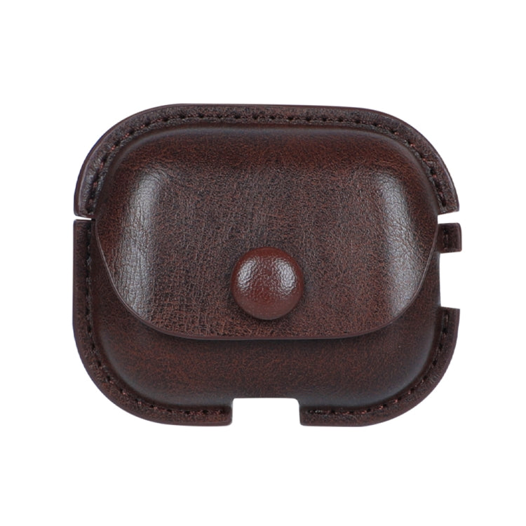For AirPods Pro 2 Litchi Texture PU Leather Earphone Protective Case with Hook