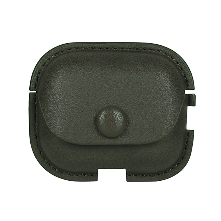 For AirPods Pro 2 Litchi Texture PU Leather Earphone Protective Case with Hook