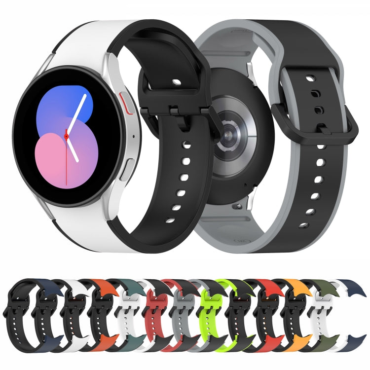 For Samsung Galaxy Watch5 40mm / 44mm Two-color Silicone Watch Band