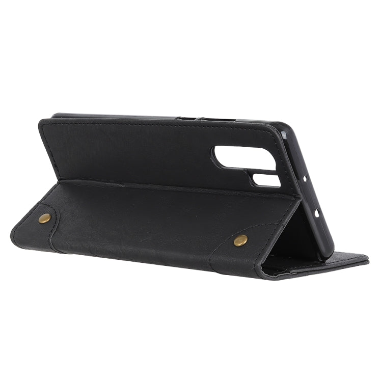 For Huawei Nova 7 SE / P40 LITE 5G Copper Buckle Retro Crazy Horse Texture Horizontal Flip Leather Case with Holder & Card Slots & Wallet