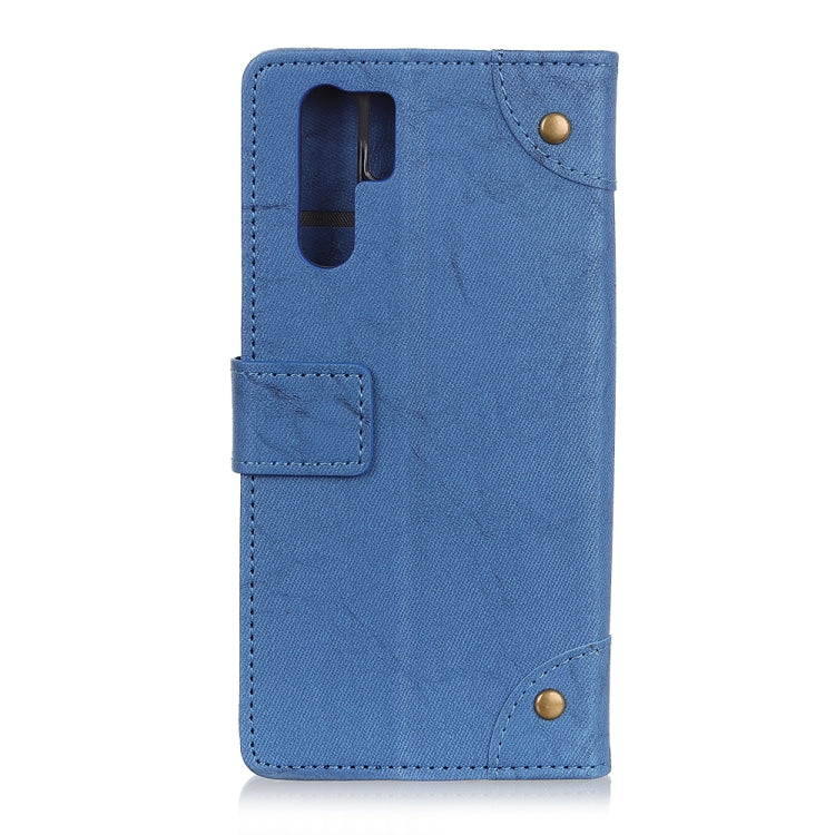 For Huawei Nova 7 SE / P40 LITE 5G Copper Buckle Retro Crazy Horse Texture Horizontal Flip Leather Case with Holder & Card Slots & Wallet