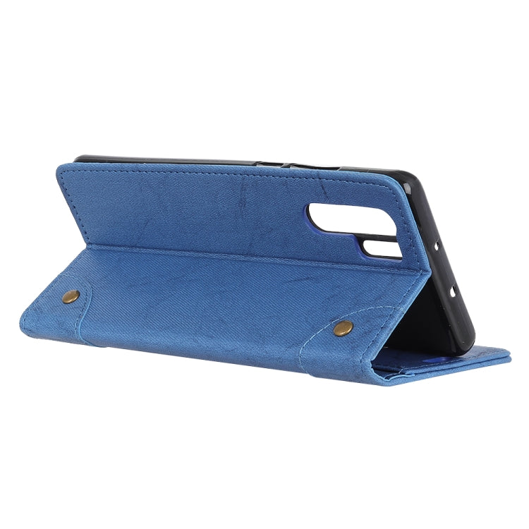 For Huawei Nova 7 SE / P40 LITE 5G Copper Buckle Retro Crazy Horse Texture Horizontal Flip Leather Case with Holder & Card Slots & Wallet