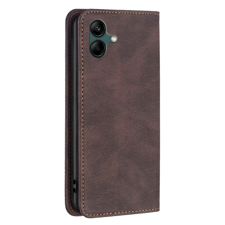 For Samsung Galaxy A04 4G Magnetic RFID Blocking Anti-Theft Leather Phone Case