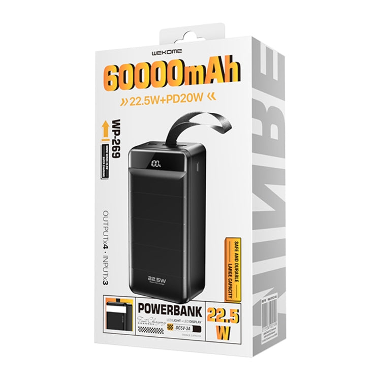 WEKOME WP-269 Minre Series 22.5W 60000mAh Fast Charge Power Bank