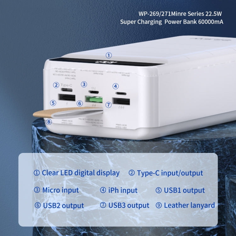 WEKOME WP-271 Minre Series 22.5W 80000mAh Fast Charge Power Bank