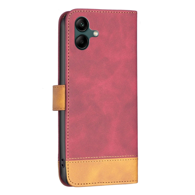 For Samsung Galaxy A04 4G BF11 Color Matching Skin Feel Leather Phone Case