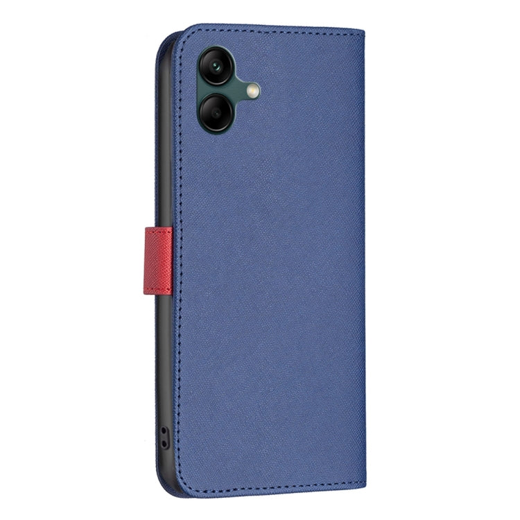 For Samsung Galaxy A04 4G BF13 Color Matching Cross Texture Leather Phone Case