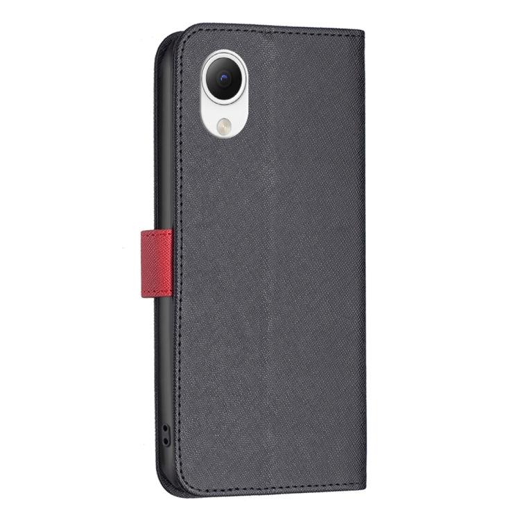 For Samsung Galaxy A23e 5G BF13 Color Matching Cross Texture Leather Phone Case