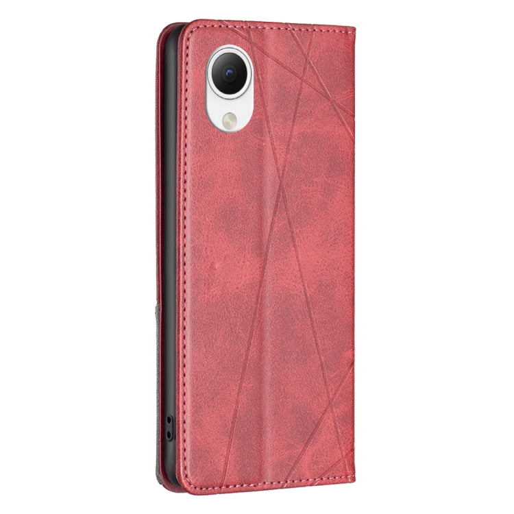 For Samsung Galaxy A23e 5G Prismatic Invisible Magnetic Leather Phone Case