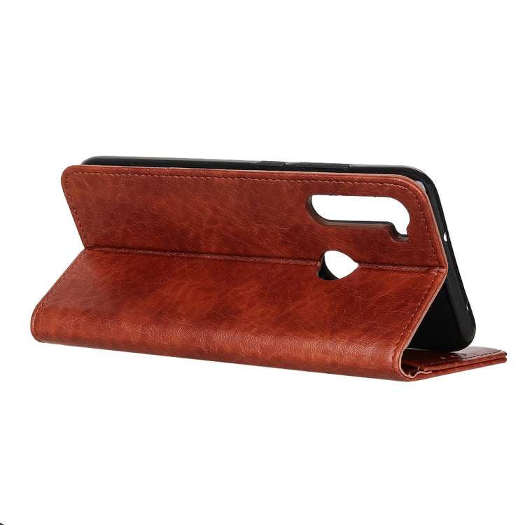 For Motorola Moto G8 Magnetic Crazy Horse Texture Horizontal Flip Leather Case with Holder & Card Slots & Wallet