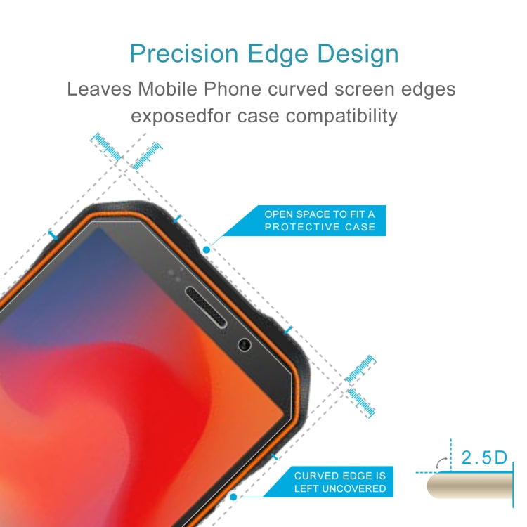 For DOOGEE S51 50pcs 0.26mm 9H 2.5D Tempered Glass Film