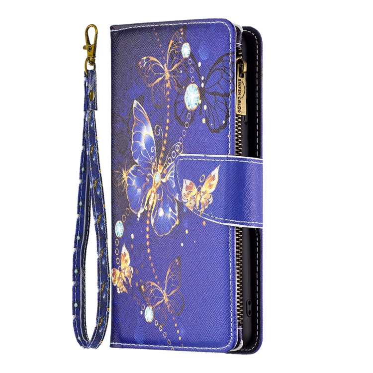 For vivo Y35/Y22 Colored Drawing Pattern Zipper Phone Leather Case