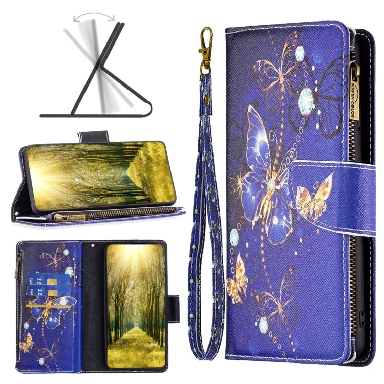 For Samsung Galaxy A04 4G Colored Drawing Pattern Zipper Phone Leather Case