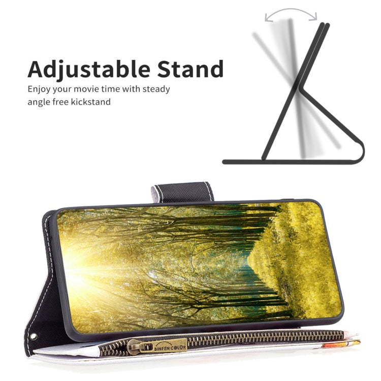 For Samsung Galaxy A04 4G Colored Drawing Pattern Zipper Phone Leather Case
