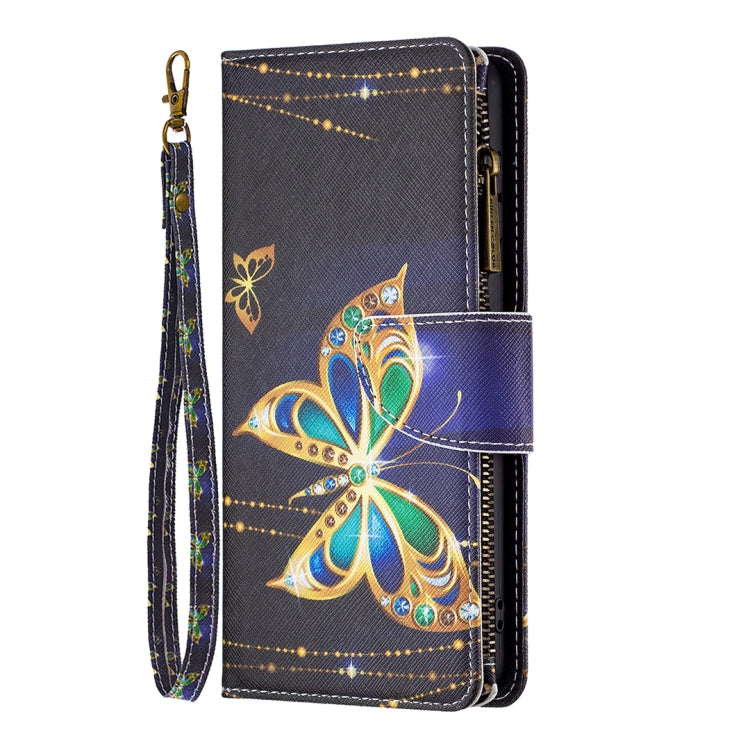 For Samsung Galaxy A04 4G Colored Drawing Pattern Zipper Phone Leather Case