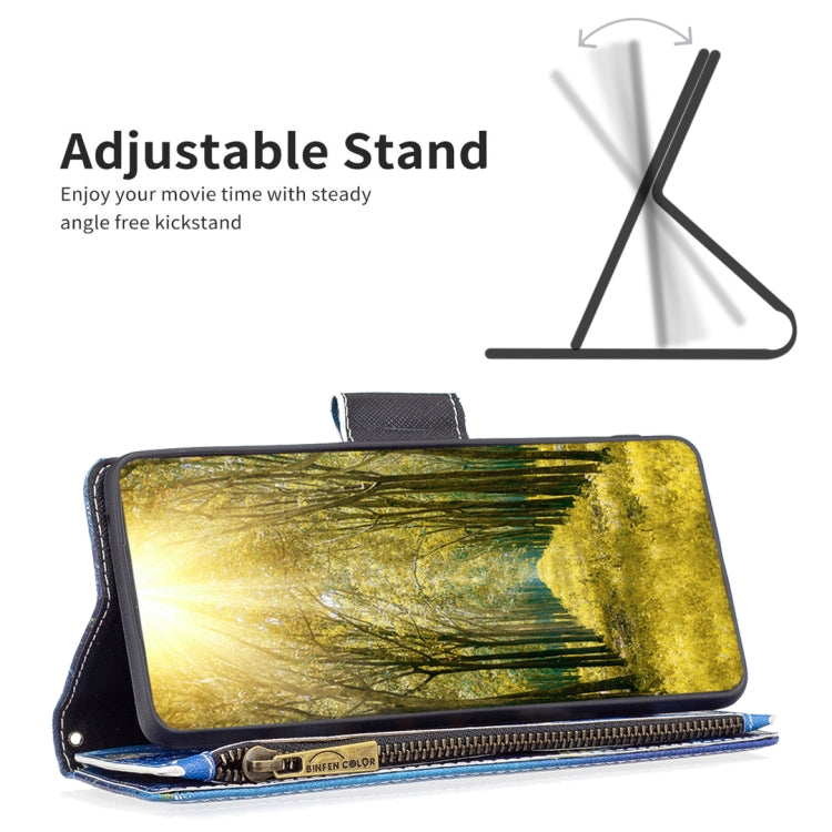 For Samsung Galaxy A04 4G Colored Drawing Pattern Zipper Phone Leather Case