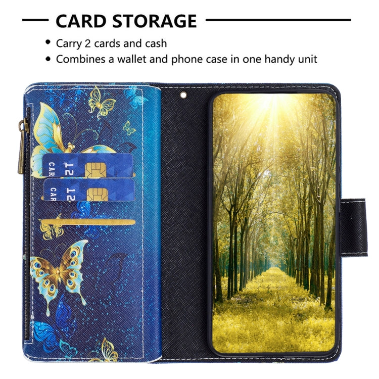 For Samsung Galaxy A04 4G Colored Drawing Pattern Zipper Phone Leather Case