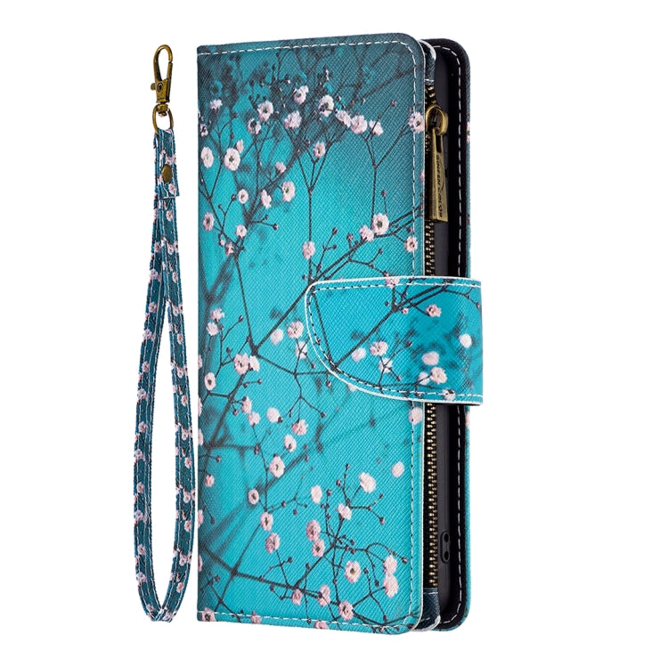 For Samsung Galaxy A04 4G Colored Drawing Pattern Zipper Phone Leather Case