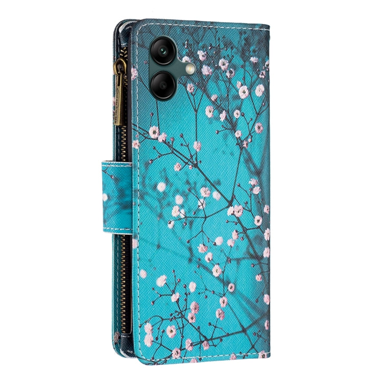 For Samsung Galaxy A04 4G Colored Drawing Pattern Zipper Phone Leather Case