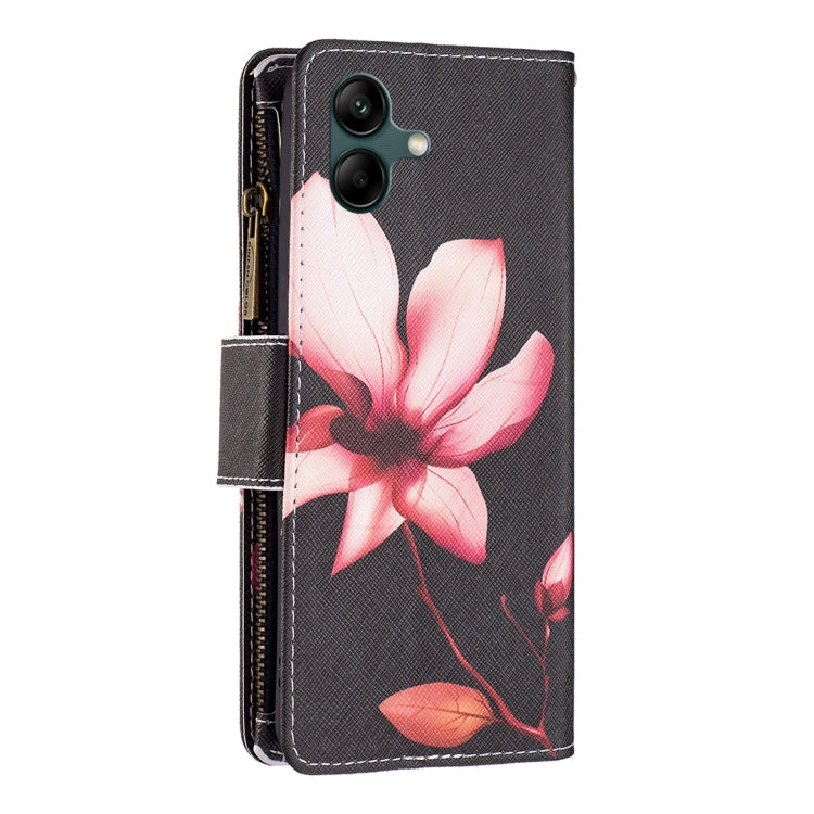 For Samsung Galaxy A04 4G Colored Drawing Pattern Zipper Phone Leather Case