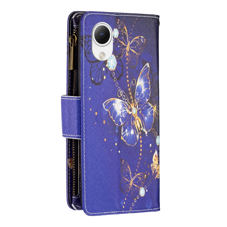 For Samsung Galaxy A23e 5G Colored Drawing Pattern Zipper Phone Leather Case
