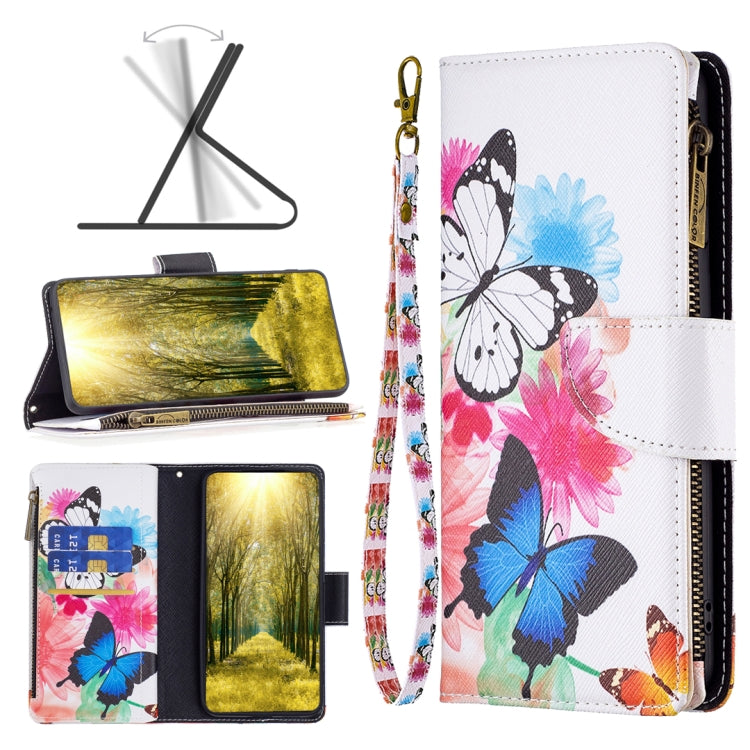 For Samsung Galaxy A23e 5G Colored Drawing Pattern Zipper Phone Leather Case