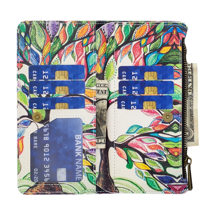 For Samsung Galaxy A23e 5G Colored Drawing Pattern Zipper Phone Leather Case