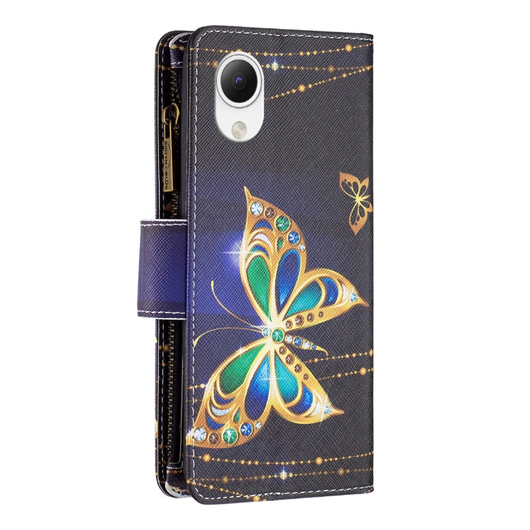 For Samsung Galaxy A23e 5G Colored Drawing Pattern Zipper Phone Leather Case