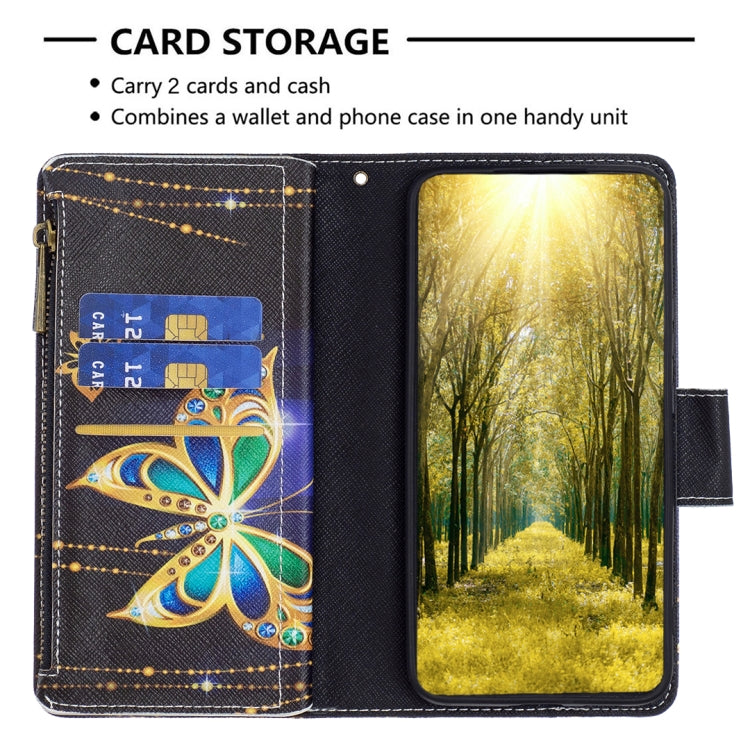 For Samsung Galaxy A23e 5G Colored Drawing Pattern Zipper Phone Leather Case