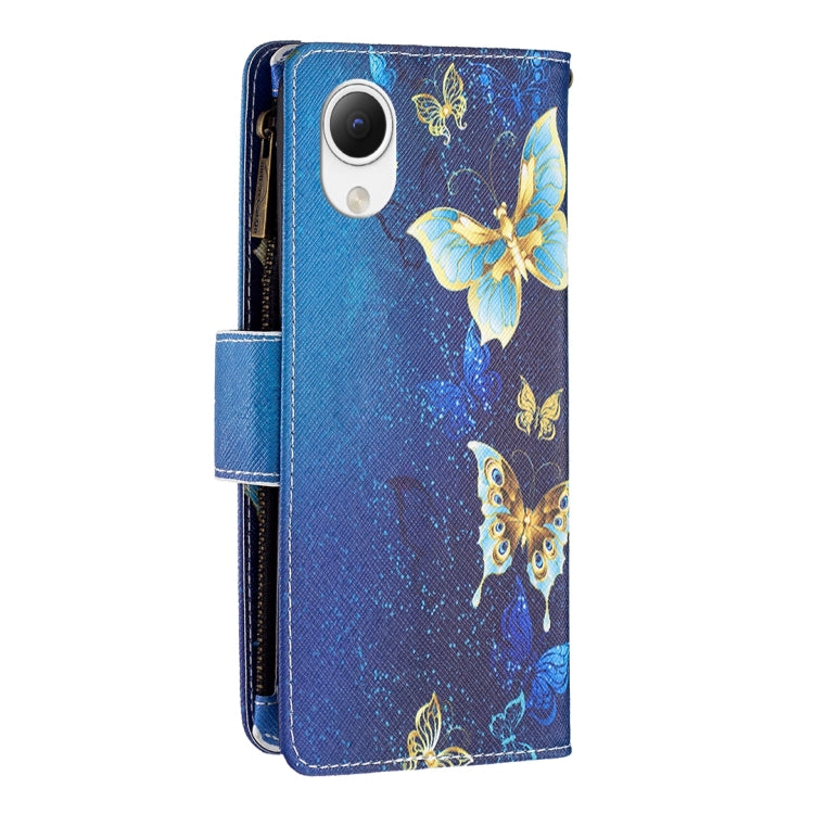 For Samsung Galaxy A23e 5G Colored Drawing Pattern Zipper Phone Leather Case