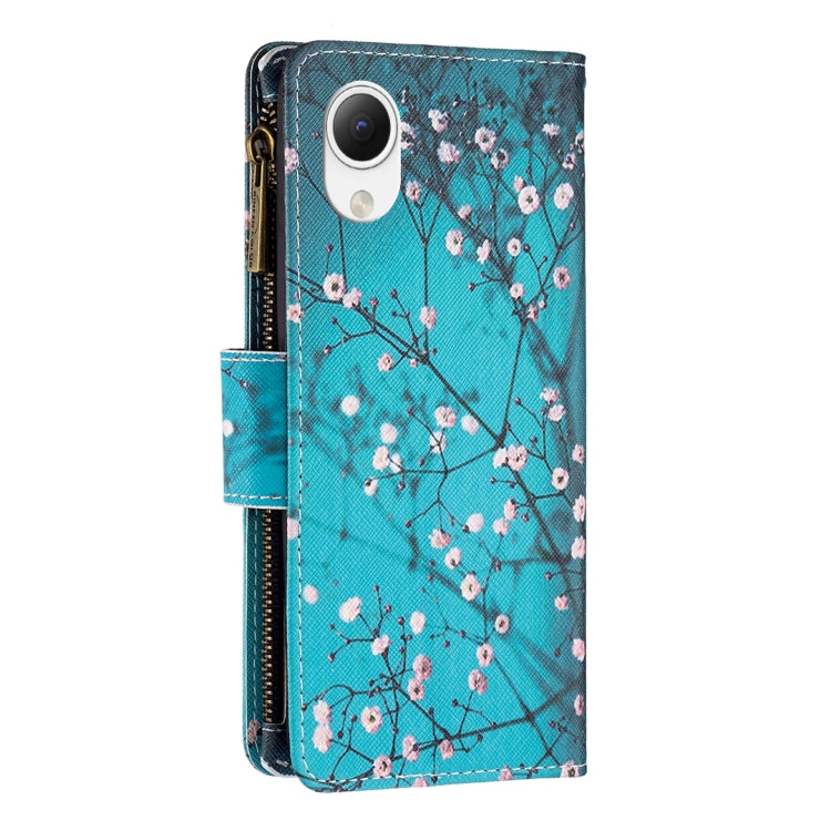 For Samsung Galaxy A23e 5G Colored Drawing Pattern Zipper Phone Leather Case