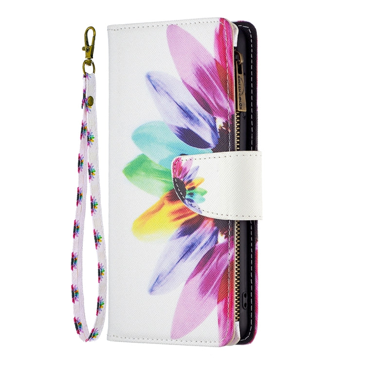 For Samsung Galaxy A23e 5G Colored Drawing Pattern Zipper Phone Leather Case